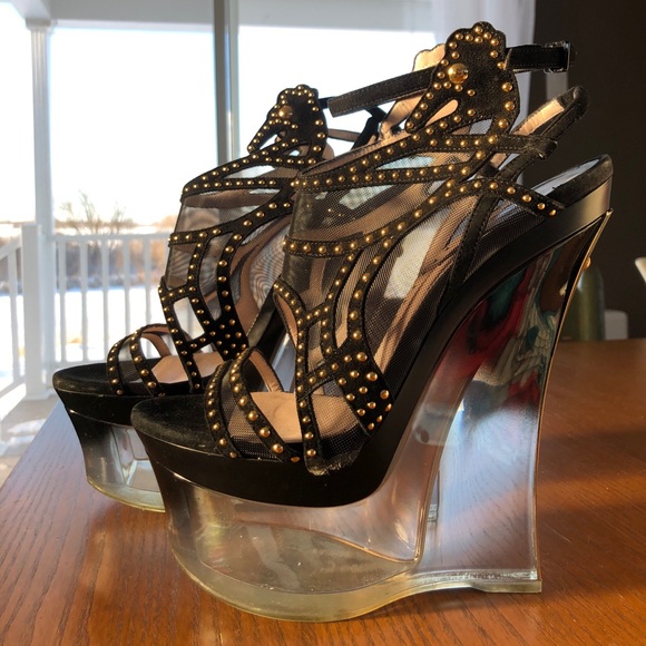 *SOLD* STUNNING Versace Runway platform sandals - Picture 1 of 10